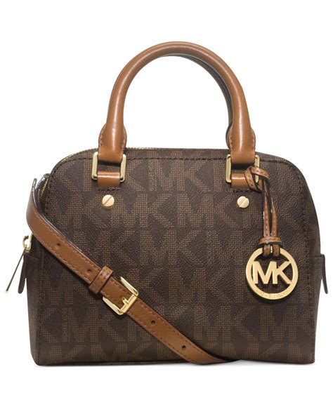 michael kors satchel brown